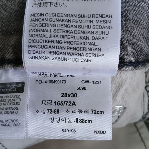 Levi's Flex 514 Straight Leg Men's Stretch Regular Fit Jeans Sz 28x30 Grey Color - Picture 12 of 12